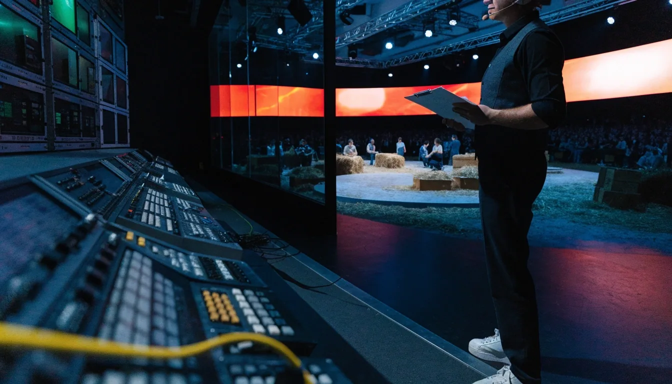 Publiek in een televisiestudio tijdens de opname van een realityshow